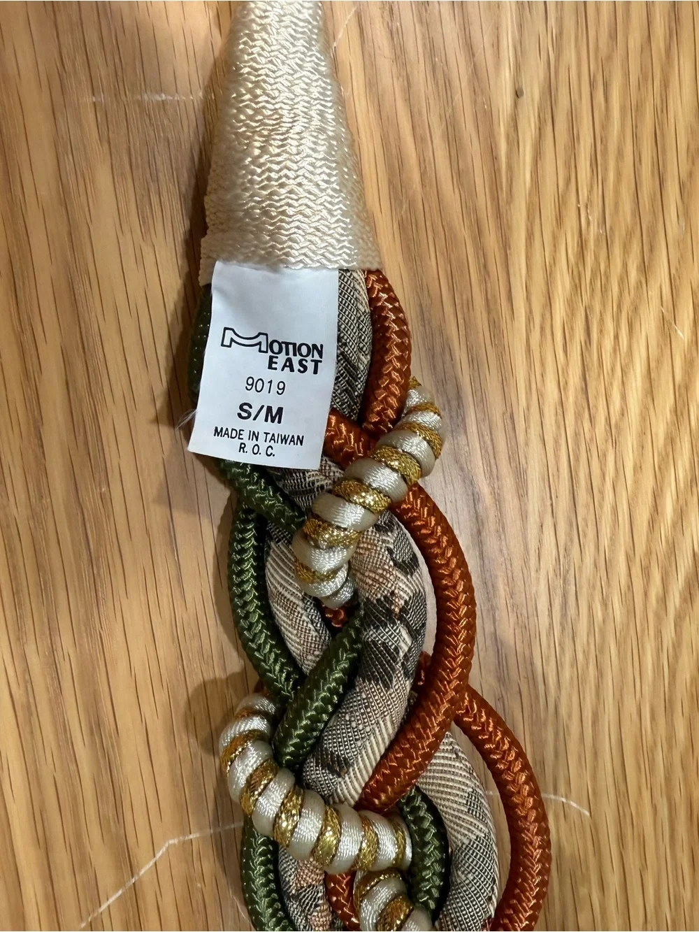 Vintage 1980s Motion East Woven Rope Statement Belt